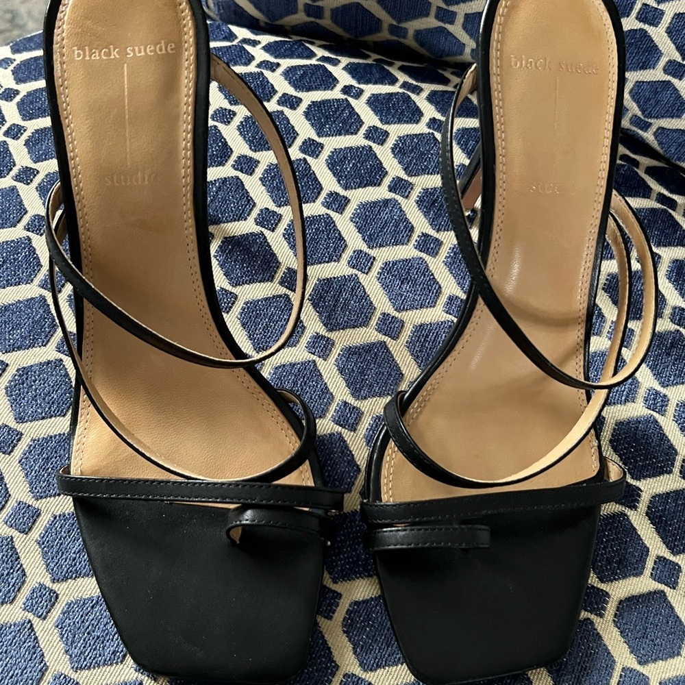 Women's Black Strappy Sandals